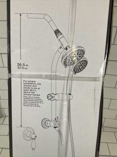 6-Spray Wall Bar Combo Showerhead with 6-Spray in Brushed Nickel (6922730045623)
